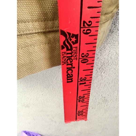 ORVIS Lord Calvert Mens Tan Cotton Chore Coat Fishing Jacket Size L Patches - Picture 12 of 16